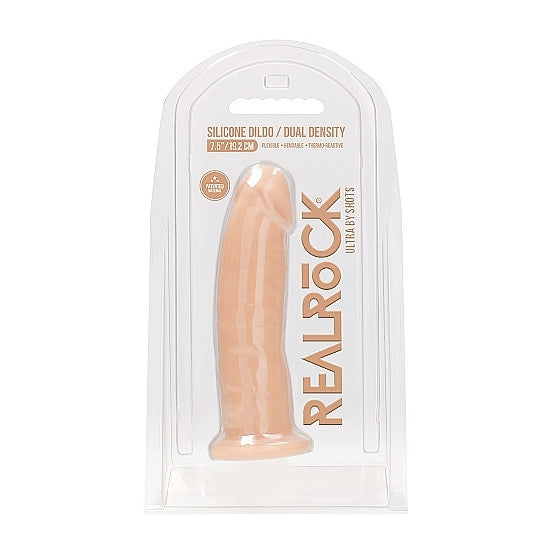 Real Rock Silicone Dual Density Dildo Without Balls 7.5 Inch