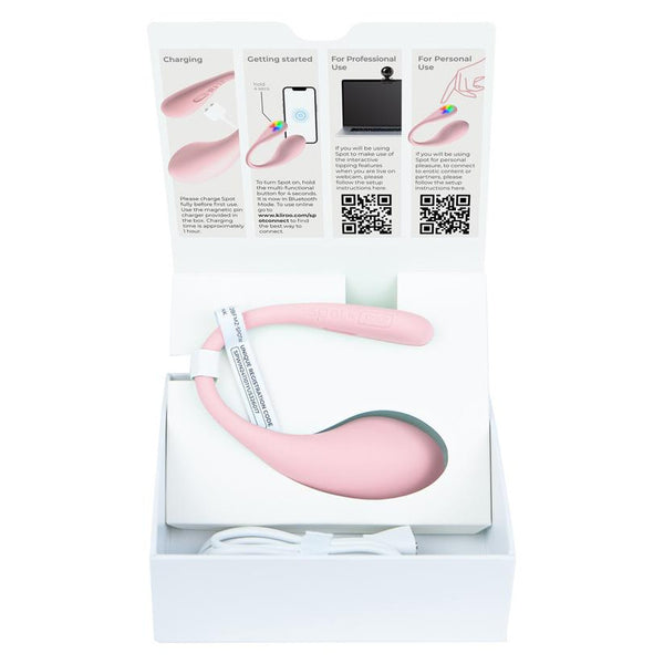 Kiiroo Spot Kiss Me Pink Wearable Egg Vibrator with Interactive LED Light