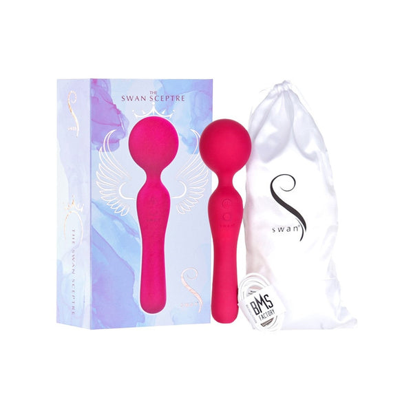 BMS Factory Swan Premium Line Swan Sceptre Dual Use Wand Massager