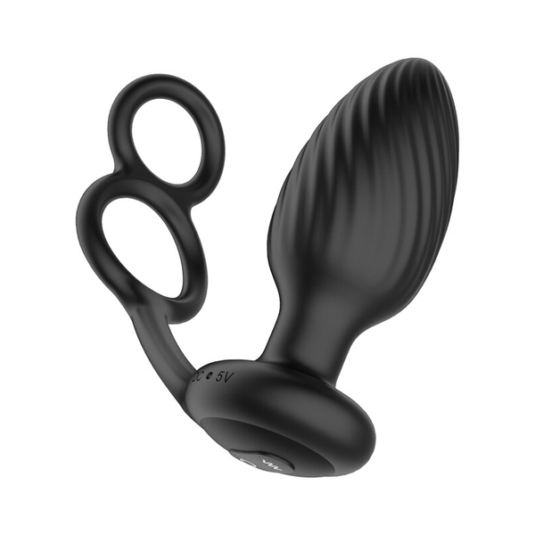 Nexus Tornado Rotating And Vibrating Butt Plug With Remote Control And Cock And Ball Ring