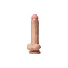 Shaft Vibrating Model C 9.5 Inch Real Feel Flexiskin Silicone Dildo with 8 Vibration Modes
