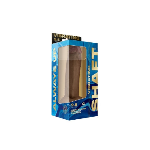 Shaft Vibrating Model C 9.5 Inch Real Feel Flexiskin Silicone Dildo with 8 Vibration Modes