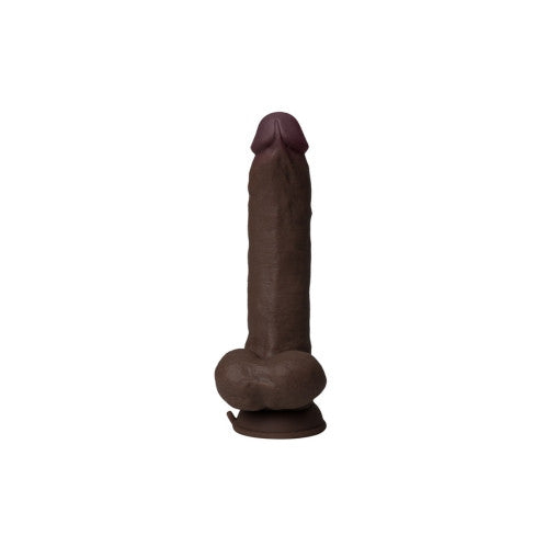 Shaft Vibrating Model C 9.5 Inch Real Feel Flexiskin Silicone Dildo with 8 Vibration Modes