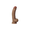 Shaft Vibrating Model C 9.5 Inch Real Feel Flexiskin Silicone Dildo with 8 Vibration Modes