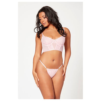 Seven Til Midnight 2 Pc Bustier And Thong Panty Set 11552