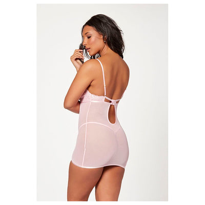 Seven Til Midnight 2 Pc Slim Fit Chemise And Thong Panty Set 11553 - Colour: PINK | Size: M