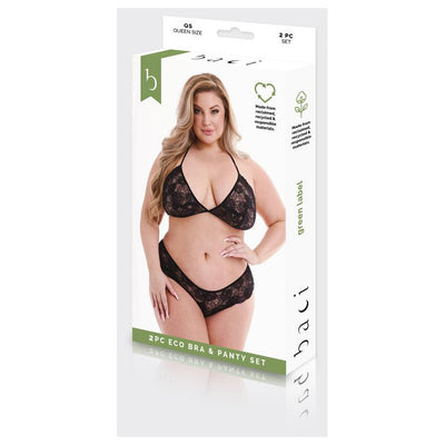 Baci 2Pc Eco Bra and Panty Set Plus Size