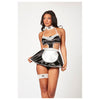 Seven Til Midnight 4 Piece French Maid Costume Dress Thong Panty Lace Choker and Thigh Garter 10393P Plus Size