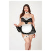 Seven Til Midnight 4 Piece French Maid Costume Dress Thong Panty Lace Choker and Thigh Garter 10393XP Plus Size