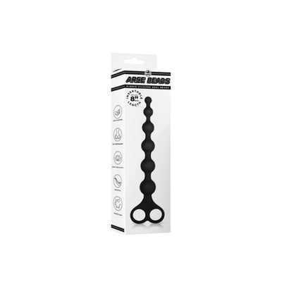 Excellent Power 8 Inch Ribbed Silicone Anal Beads