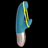Fun Factory Amorino Rabbit G-Spot Vibrator - Colour: Petrol/Neon Yellow