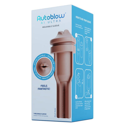 Autoblow A.I. Silicone Mouth Sleeve - Colour: Brown