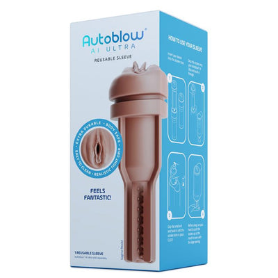 Autoblow Autoblow AI Ultra Vagina Sleeve - Colour: Brown