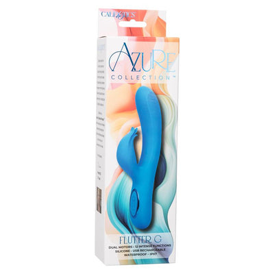 CalExotics Azure Collection Flutter G Dual Motor Massager