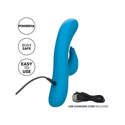 CalExotics Azure Collection Flutter G Dual Motor Massager