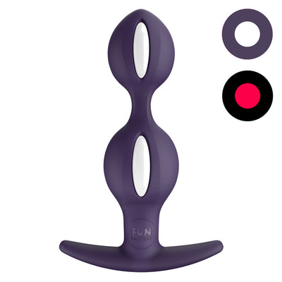 Fun Factory B Balls Butt Plug - Colour: Grey/Black