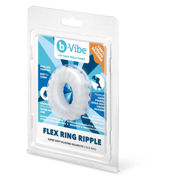 B-Vibe Flex Ring Ripple Ultra Soft Silicone Cock Ring