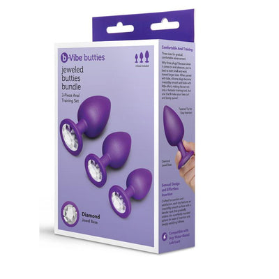 B-Vibe Butties Jewel Butties Bundle 3-Piece Anal Training Set