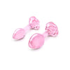 B-Vibe Training Set Glass Butt Plugs 4x1.5" & 5x2"