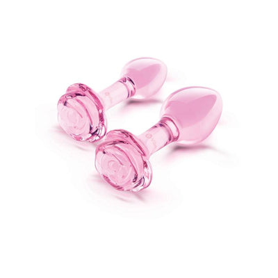 B-Vibe Training Set Glass Butt Plugs 4x1.5" & 5x2"