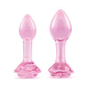 B-Vibe Training Set Glass Butt Plugs 4x1.5" & 5x2"