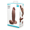 B-Vibe Slipskin Realistic Silicone Dildo 8 in. Girthy - Colour: Brown