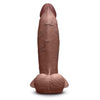 B-Vibe Slipskin Realistic Silicone Dildo 8 in. Girthy - Colour: Brown
