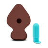 B-Vibe Slipskin Realistic Silicone Dildo 8 in. Girthy - Colour: Brown