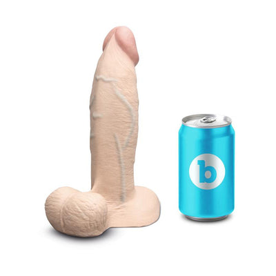 B-Vibe Slipskin Realistic Silicone Dildo 8 in. Girthy