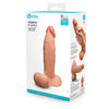 B-Vibe Slipskin Realistic Silicone Dildo 8 in. Girthy - Colour: Mocha