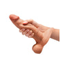 B-Vibe Slipskin Realistic Silicone Dildo 8 in. Girthy - Colour: Mocha
