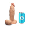 B-Vibe Slipskin Realistic Silicone Dildo 8 in. Girthy - Colour: Mocha