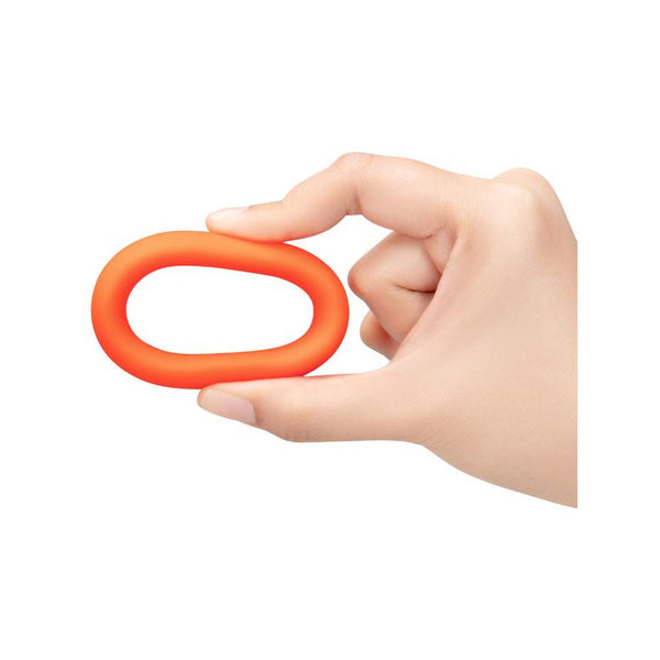 B-Vibe Snug Ring 40 mm Snug Fit Silicone Cock Ring - Colour: Orange