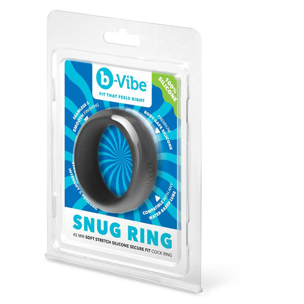 B-Vibe Snug Ring 45 mm Snug Fit Silicone Cock Ring - Colour: Black
