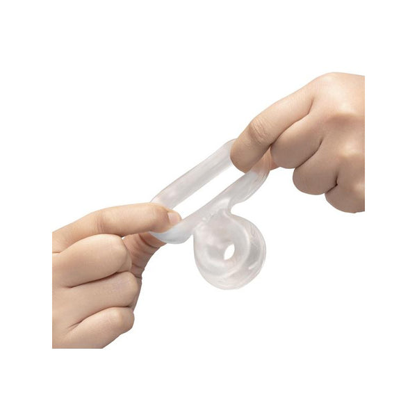 B-Vibe Strech-Tech Double Barrel Ultra Stretchy Cock Ring and Ball Stretcher