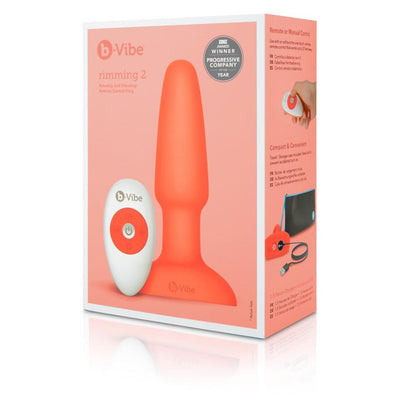 B-Vibe Rechargeable Rimming Plug Anal Vibrator - Colour: Orange