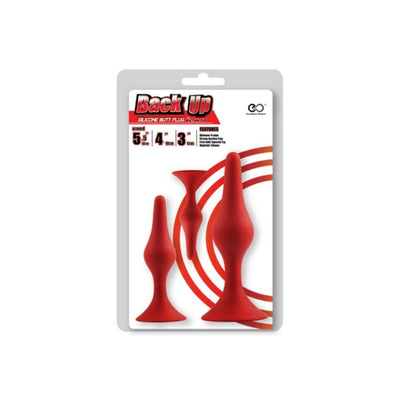 Excellent Power Back Up 3 in 1 Smooth Butt Plug Kit