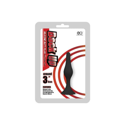 Excellent Power Back Up Smooth 3" Silicone Butt Plug