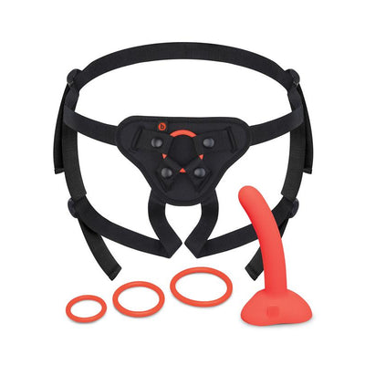 B-Vibe Beginners Strap-On Harness Set with 5in Silicone Dildo