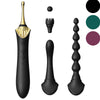 Zalo Bess Multi-Function Massager Vibrator Kit - Colour: Obsidian Black