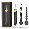 Zalo Bess Multi-Function Massager Vibrator Kit - Colour: Obsidian Black