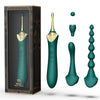 Zalo Bess Multi-Function Massager Vibrator Kit - Colour: Obsidian Black