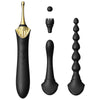 Zalo Bess Multi-Function Massager Vibrator Kit - Colour: Obsidian Black