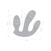 Together Blended Pleasure Remote Controlled Triple-Pronged Vibrator