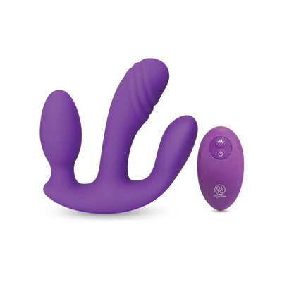 Together Blended Pleasure Remote Controlled Triple-Pronged Vibrator