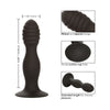 Calexotics Silicone Ribbed Anal Stud