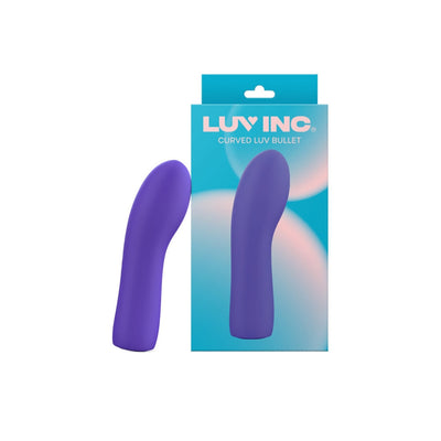 Luv Inc Curved Luv Bullet Silicone Vibrator with 10 Vibration Modes