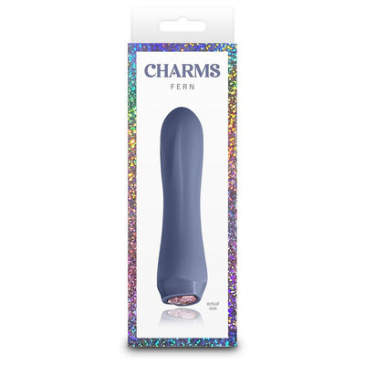 NS Novelties Charms Fern Compact Silicone Vibrator - Colour: Fern Gray