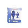 CalExotics Cheeky Textured Silicone Anal Plug Set with Suction Cup Base
