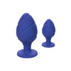 CalExotics Cheeky Textured Silicone Anal Plug Set with Suction Cup Base
